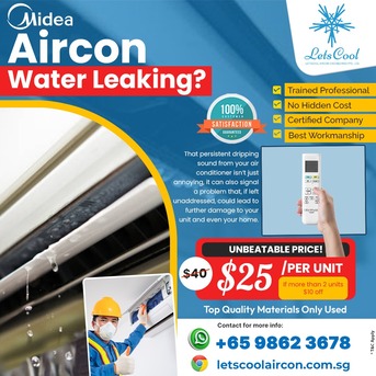 Singapore, Air Conditioners, SGD 50,  Midea Aircond Water Leaking