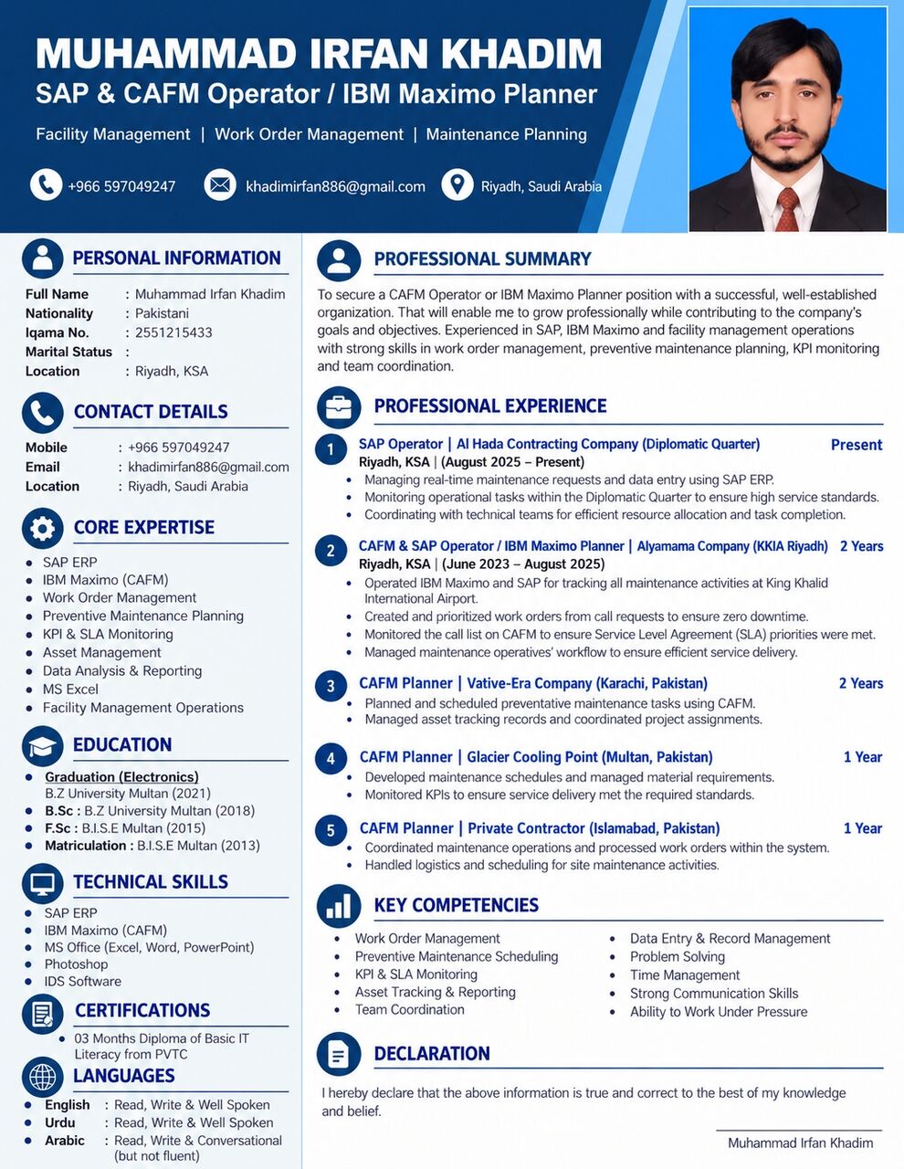 Riyadh, Job Seekers, CAFM Operator / Specialist 💠 Desktop Support 💠 System Administrator 💠 CAFM Planner & Sc