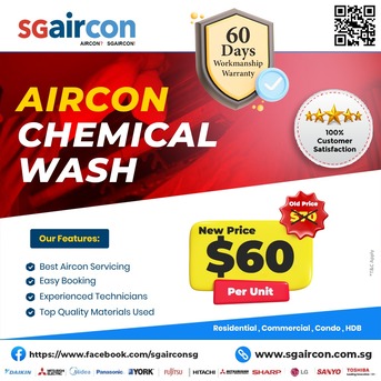 Singapore, Air Conditioners, SGD 60,  Aircon Chemical Wash