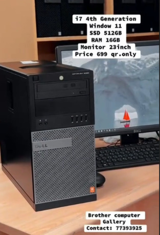 Doha, Computers, QAR 699,  I7 4th Generation Window 11