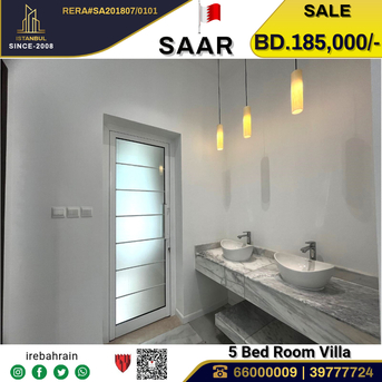 Saar, Real Estate For Sale, BHD 185000,  5 BR,  Brand New Luxury Villa For Sale In Saar