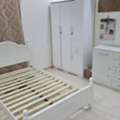 SAR 500,  For Urgent Sale White Color Large Bed, Closet, Utility Table, Side Table