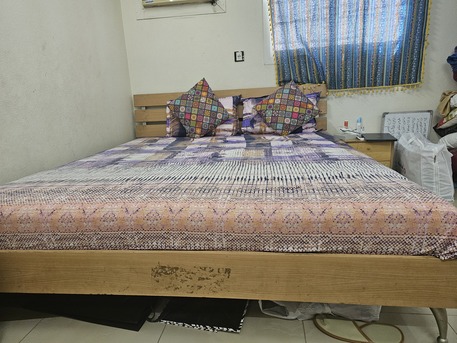 Riyadh, Furniture, SAR 600,  IKEA Queen Bed + Ikea Mattress + 2 Side Tables