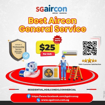 Singapore, Air Conditioners, SGD 25,  Aircon General Service