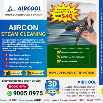 Singapore, Air Conditioning, Aircon Steam Cleaning Service