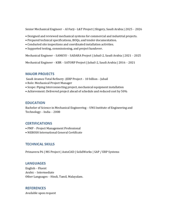 Jubail, Job Seekers, I Need Job For Project Manager