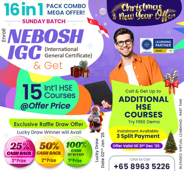 Singapore, Materials, SGD 1,  NEBOSH IGC Offer In Singapore