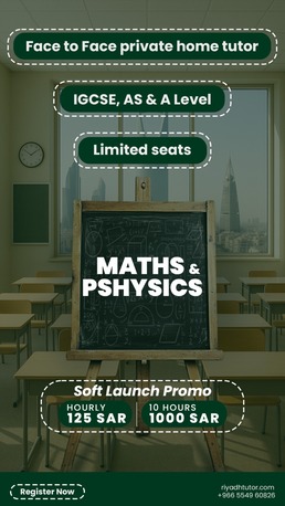 Riyadh, Lessons Offered, IGCSE , AS & A Level Private Home Tuitions