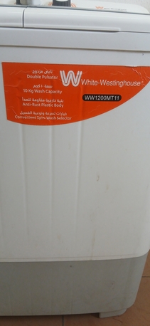 Al Batha, Appliances, SAR 350,  Washing Machine For Sale (WHITE-WESTINGHOUSE, 10 Kg, Semi-Manual)