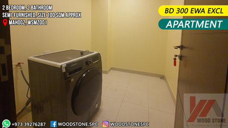 Mahooz, Apartments/Houses, BHD 300/month,  2 BR,  100 Sq. Meter,  Semi Furnished 2 Bedroom Apartment, Mahooz - BD 300 EWA Excl WSMZ001