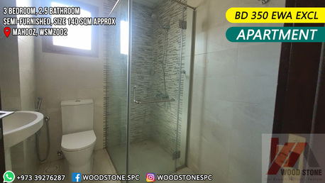 Mahooz, Apartments/Houses, BHD 350/month,  3 BR,  140 Sq. Meter,  Semi Furnished 3 Bedroom Apartment, Mahooz - BD 350 EWA Excl WSMZ002