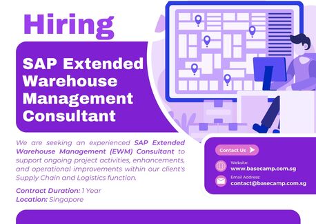 Singapore, Jobs, Hiring SAP EWM Consultant In Singapore - Base Camp Recruitment