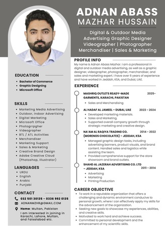 Karachi, Job Seekers, I Am Currently Seeking Job Opportunities Graphic Designer