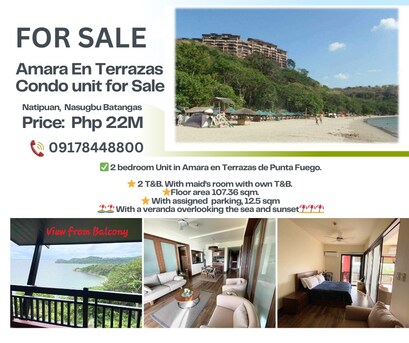 Manila, Real Estate For Sale, PHP 22000000,  2 BR,  170 Sq. Meter,  Residential Beach Condominium