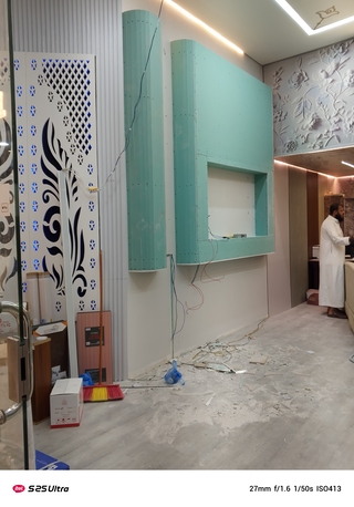 Al Faisaliyah, Interior Design, دیکورات جبسم بورد سیمنت بورد مستعار فوم بر