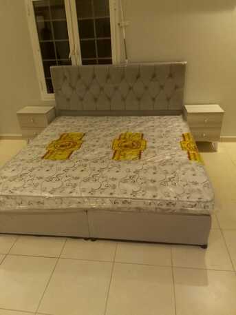 Jeddah, Furniture, SAR 2100, Complete Bedroom Set | King Bed + 6-Door Wardrobe + Dressing Table + 2 Side Tables | Brand