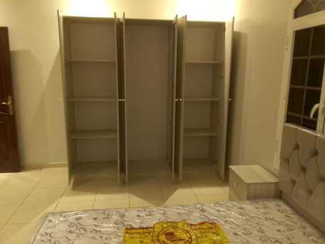 Jeddah, Furniture, SAR 2100, Complete Bedroom Set | King Bed + 6-Door Wardrobe + Dressing Table + 2 Side Tables | Brand