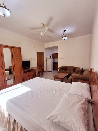 Gudaibiya, Apartments/Houses, BHD 180/month,  Furnished,  Studio,  All Inclusive Fully Furnished Spacious Studio Flat With Ewa @180/BD In Gudaibiya