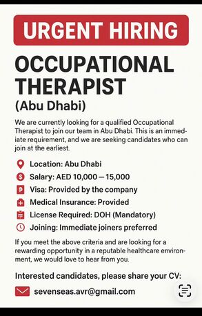Abu Dhabi, Jobs, OCCUPATIONAL THERAPIST (Abu Dhabi)