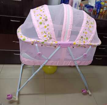 Al Wadi, Baby & Kid Stuff, SAR 90,  Baby Bed | Baby Cot With Mattress And Mosquito Net | Slightly Used And Almost New
