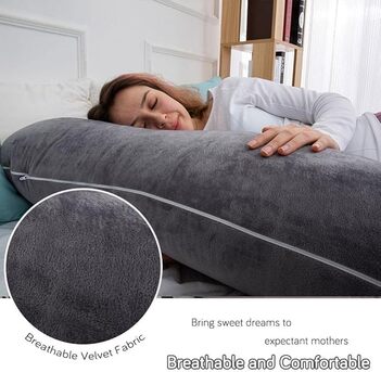 Al Wadi, Health & Beauty Items, SAR 80,  AMCATON 60 Inch Pregnancy Pillow For Sleeping, Extra Large U Shaped Body Pillow, Maternity