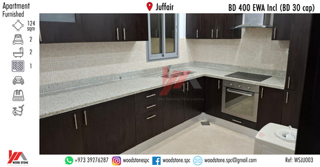 Juffair, Apartments/Houses, BHD 400/month,  Furnished,  2 BR,  124 Sq. Meter,  Fully Furnished 2 Bedroom Apartment, Juffair - BD 400 Incl (BD 30 Cap) WSJU003
