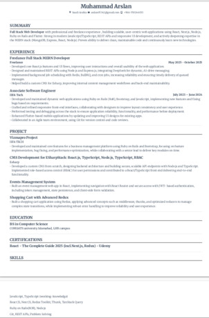 Paris, Job Seekers, Full-Stack Web Developer (React / Node.js / Next.js / MERN)
