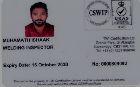 Dammam, Job Seekers, Welding Inspector