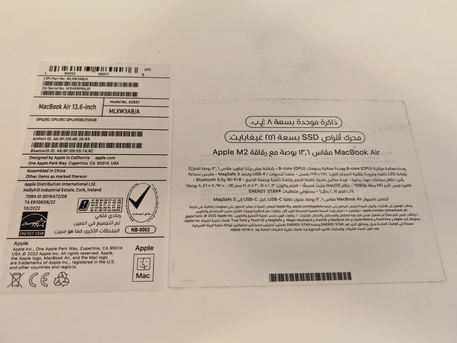Janabiya, Computers, BHD 245,  Macbook Air M2 With Box