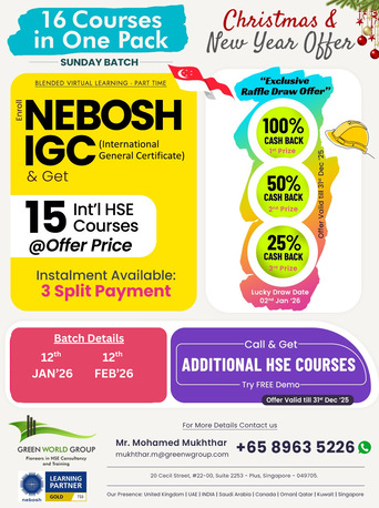 Singapore, Materials, SGD 1,  Nebosh IGC Course In Singapore Low Price