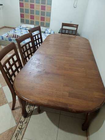 Jeddah, Furniture, SAR 380,  Wooden Dinning Table With 4 Chairs Only