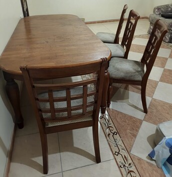 Jeddah, Furniture, SAR 380,  Wooden Dinning Table With 4 Chairs Only