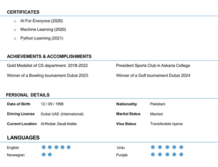 Khobar, Job Seekers, Full Stack Developer | IT Engineer | AI Engineer &ndash; Seeking Opportunities
