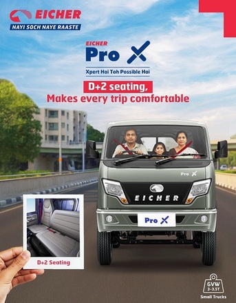 Mumbai, Automotive, Xpert Comfort With Eicher Pro X D+2 Seating For Smarter Daily Drives