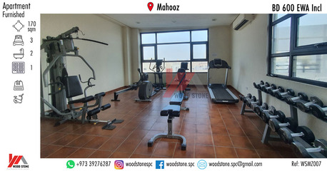 Mahooz, Apartments/Houses, BHD 600/month,  Furnished,  3 BR,  170 Sq. Meter,  Fully Furnished 3 Bedroom Apartment, Mahooz - BD 600 EWA Incl WSMZ007