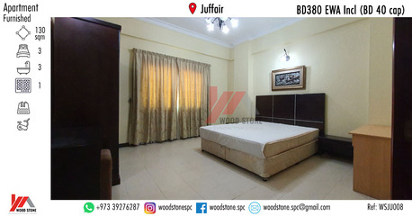 Juffair, Apartments/Houses, BHD 380/month,  Furnished,  3 BR,  130 Sq. Meter,  Fully Furnished 3 Bedroom Apartment, Juffair - BD 380 EWA Incl (Bd 40 Cap) WSJU008