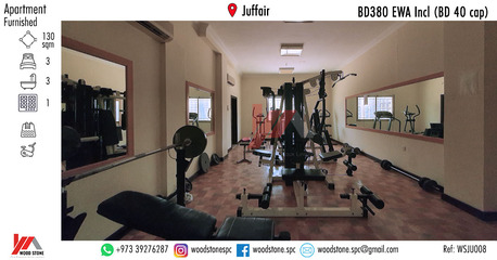 Juffair, Apartments/Houses, BHD 380/month,  Furnished,  3 BR,  130 Sq. Meter,  Fully Furnished 3 Bedroom Apartment, Juffair - BD 380 EWA Incl (Bd 40 Cap) WSJU008
