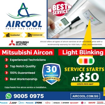 Singapore, Air Conditioning, Mitsubishi Aircon Light Blinking
