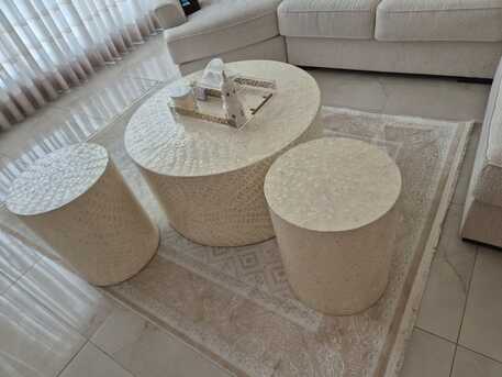 Al Malaz, Furniture, SAR 5000,  Luxury Ashley Sectional Sofa Set, Table Set & Floor Lamp