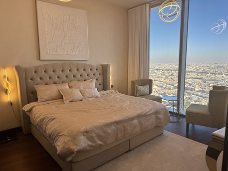 Riyadh, Apartments/Houses, SAR 15000/month,  Furnished,  1 BR,  81 Sq. Meter,  VIP Luxury  Apartment (1 BD & 1 Living R)- 44th Floor - Rafal Tower - JW Marriott Building