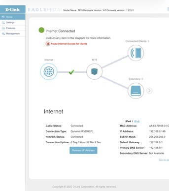 Juffair, Electronics, BHD 50,  D-Link M15-3 EAGLE PRO Wi-Fi 6 AI AX1500 Mesh System