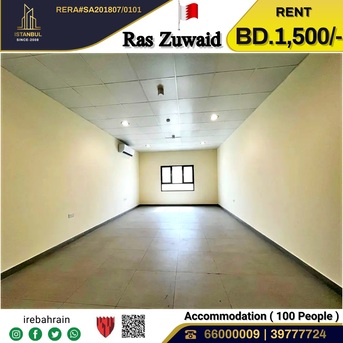 Asker, Staff Accomodation, BHD 1500,  Labour Accommodation ( 80 Peoples ) For Rent In Ras Zuwaid