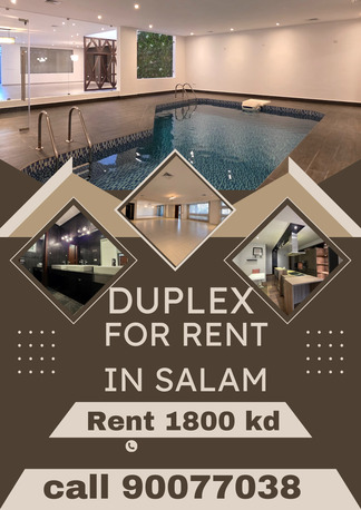 Kuwait City, Villas, KWD 1500,  550 Sq. Meter,  Spacious Luxury Duplex For Rent In Salam- With   Private Pool