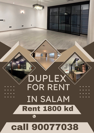 Kuwait City, Villas, KWD 1500,  550 Sq. Meter,  Spacious Luxury Duplex For Rent In Salam- With   Private Pool