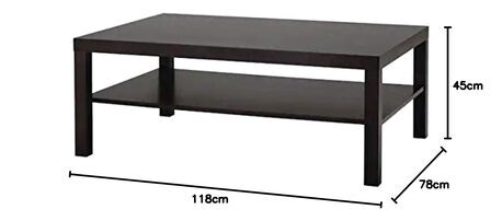 Jeddah, Household Items, SAR 120,  IKEA Coffee Table Black  Brown 118x78 Cm