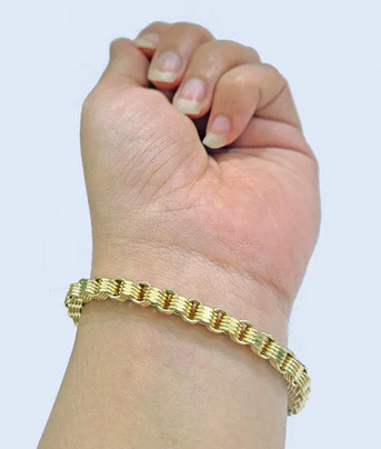 New York, Jewelry, USD 1960,  How To Identify Quality In 14K Gold Nugget Bracelets For Men