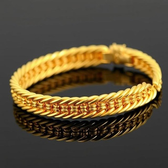 New York, Jewelry, USD 1960,  How To Identify Quality In 14K Gold Nugget Bracelets For Men