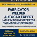 Fabricator, Welder, AutoCAD Expert, Lathe Machine Operator, CNC Machine Operator