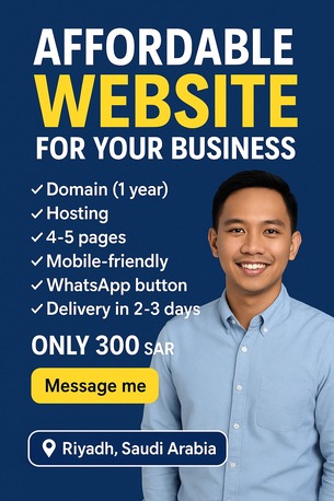 Riyadh, Web Design & Development, Affordable Filipino Website Package &ndash; Only 300 SAR (All-in)