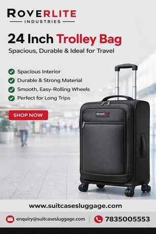 New Delhi, Business, 24 Inch Trolley Bag &ndash; Spacious, Durable & Ideal For Travel